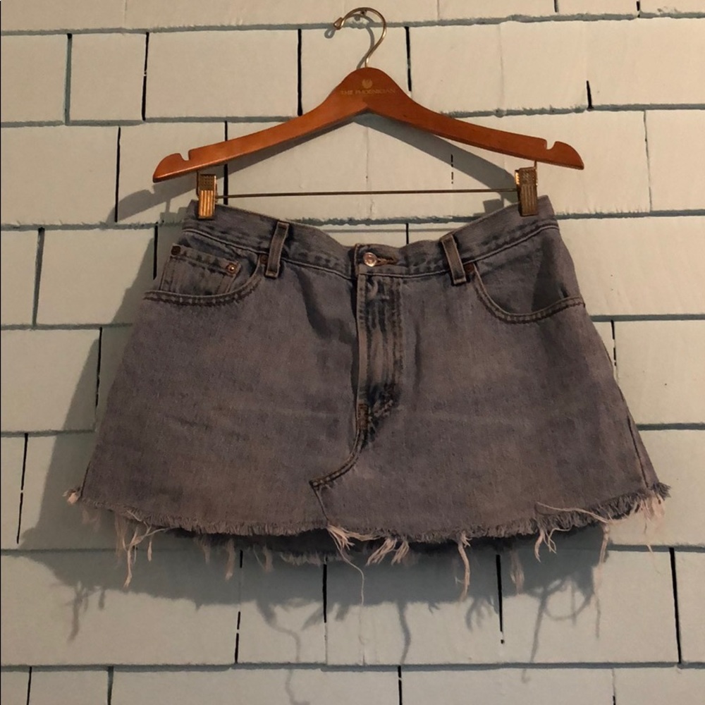 Levi jean skirt